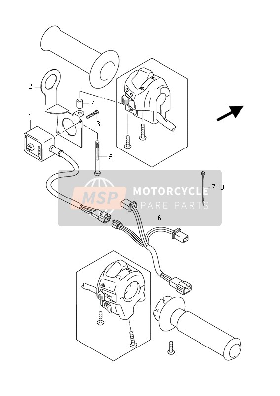 Suzuki AN400(A)(ZA) BURGMAN 2011 Grip Heater (AN400ZA E51) for a 2011 Suzuki AN400(A)(ZA) BURGMAN